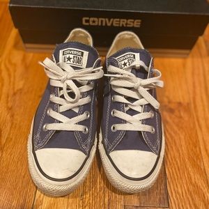 Blue converse sneakers